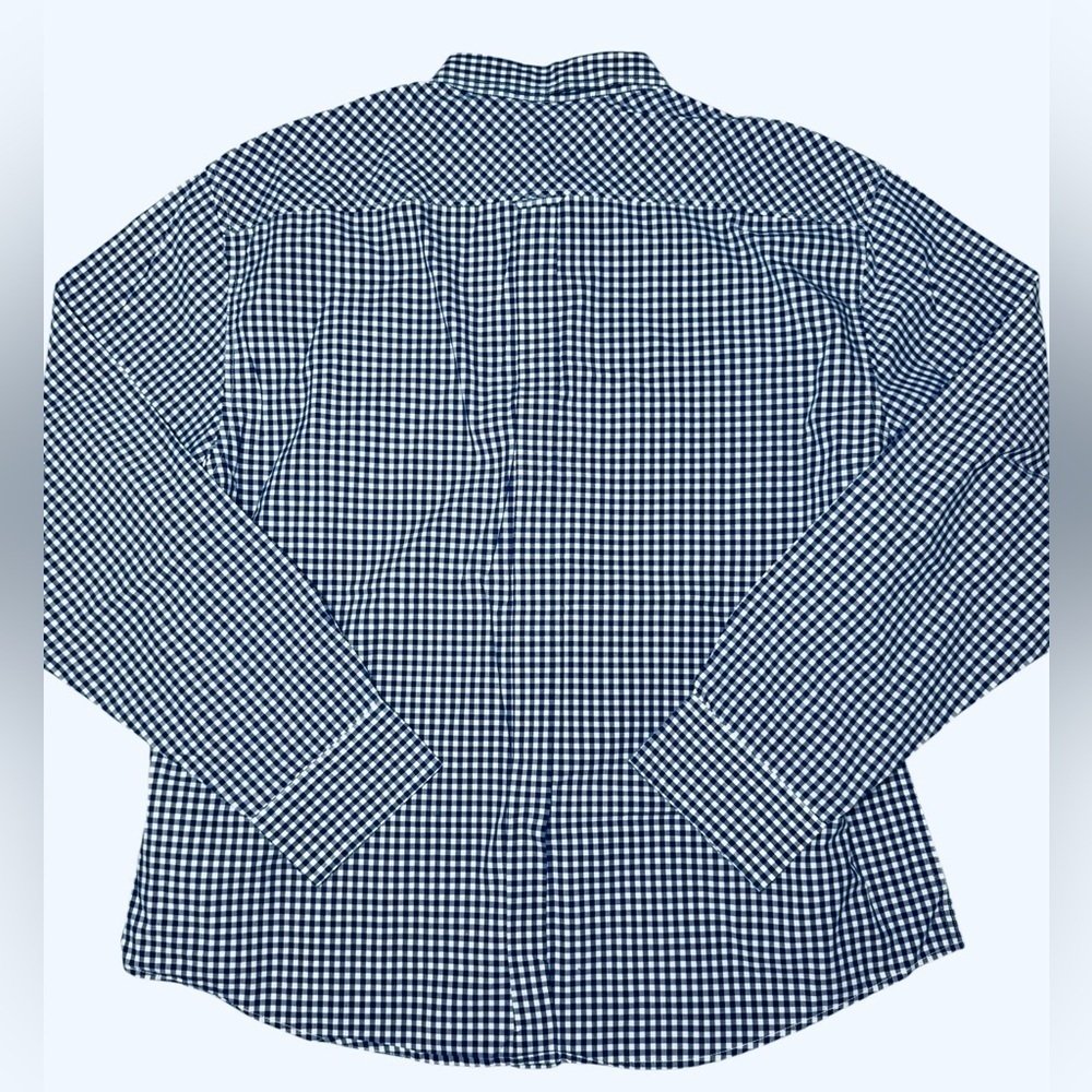 Ben Sherman Men’s 2XL Classic Gingham Check Button Down Shirt Blue White Cotton - Picture 4 of 6